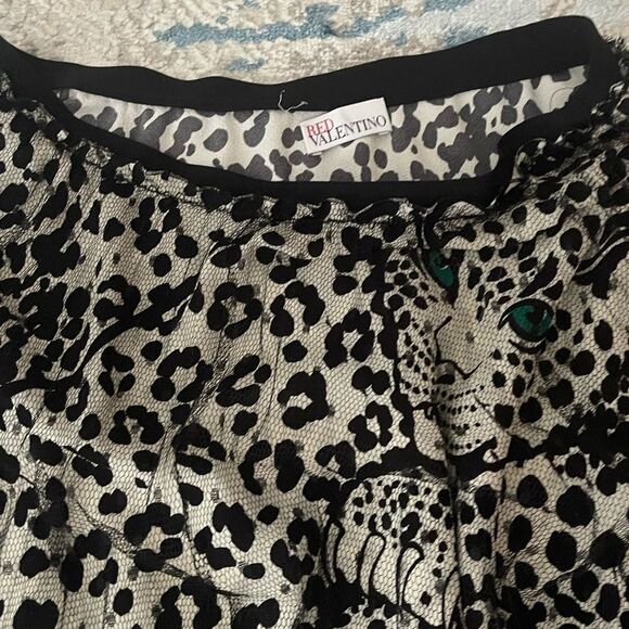 RED Valentino Black and White Leopard Pattern skirt - Picture 5 of 8